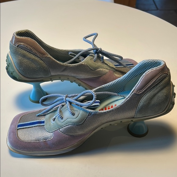 Miu Miu Unique Designer Heeled Sneakers - Picture 3 of 12